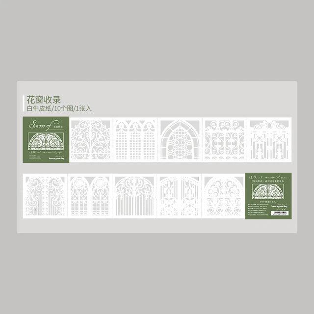 Hollow Lace Folded Card Paper - Journal Carnival