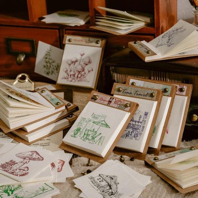 Retro message material paper pad - Journal Carnival