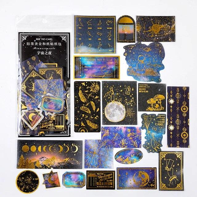 Gold Foil Scrapbook Sticker - Journal Carnival