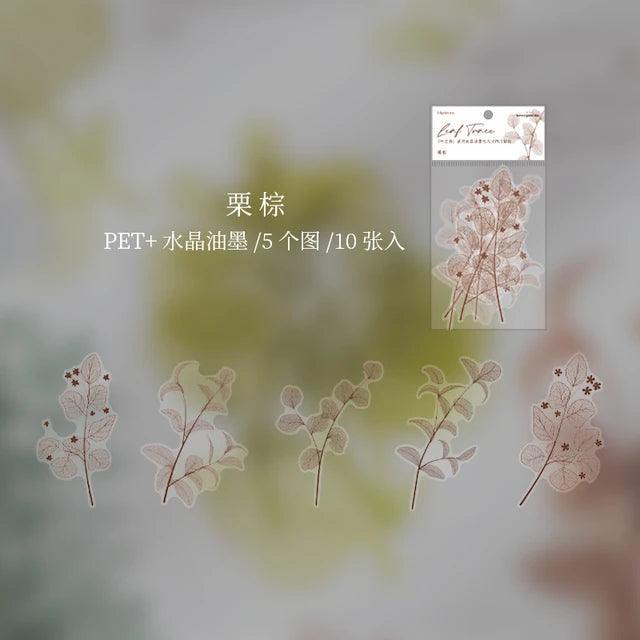 Vein of leaves Series Pet Stickers - Journal Carnival