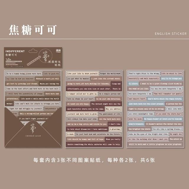 Retro English phrases Deco Sticker - Journal Carnival