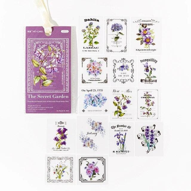 Floral note series stickers - Journal Carnival