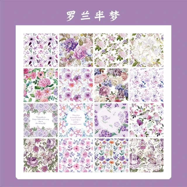 Vintage Fresh Floral Label Boxed Sticker - Journal Carnival