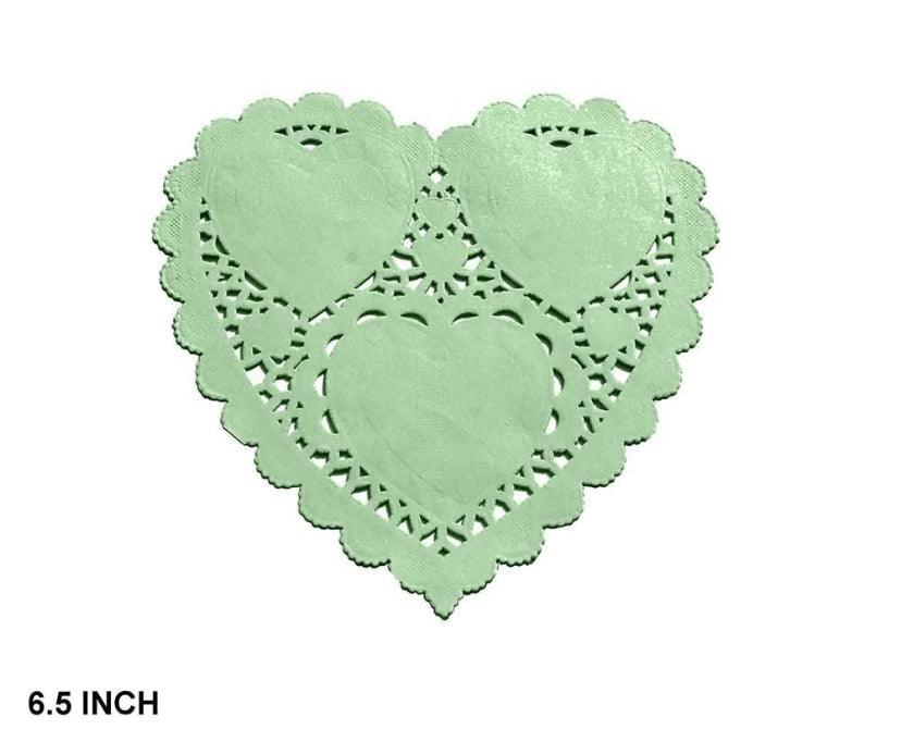 Heart Shaped Paper Doilies - 8 Inch Lace Trim Doilies, Pack Of 24
