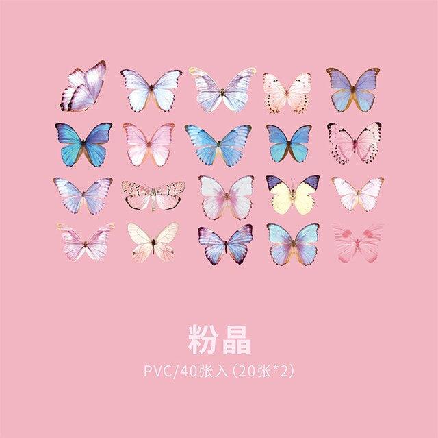 Butterfly Museum series retro stickers - Journal Carnival
