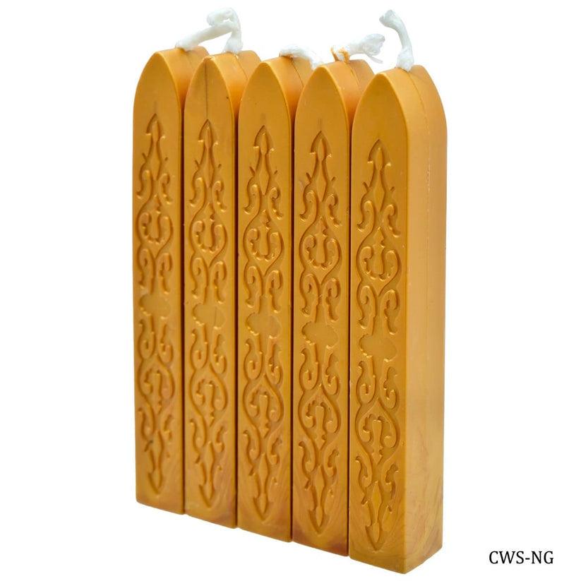 Amber Gold Sealing Wax Pack Of 5 Sticks