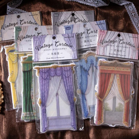 Vintage Curtain literary Handbook Cardstock