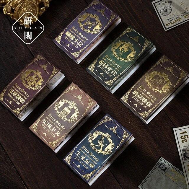 Retro society bronzed Paper Book - Journal Carnival