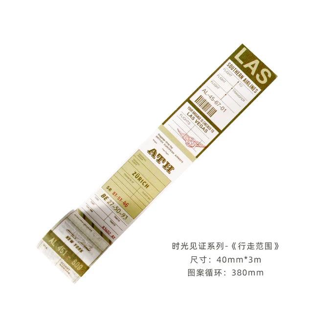 Old Ticket Travel Series Washi Tape - Journal Carnival