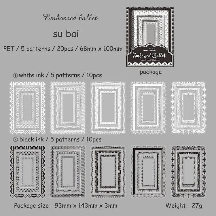 Lace Border Die Cut Pet Sticker - Journal Carnival