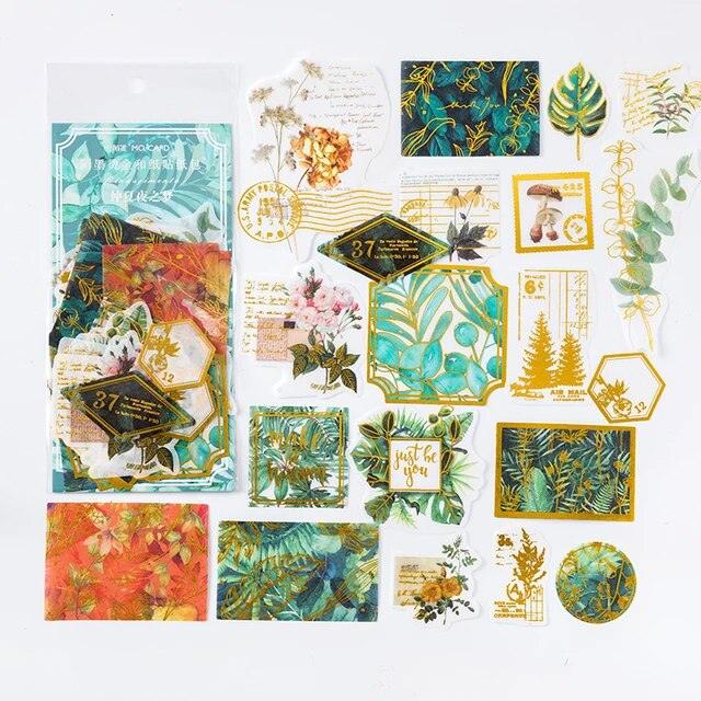 Gold Foil Scrapbook Sticker - Journal Carnival