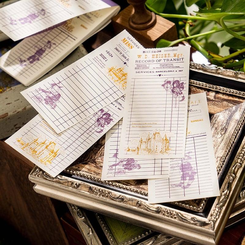Fantasy Forest partly gold foil memo pad - Journal Carnival