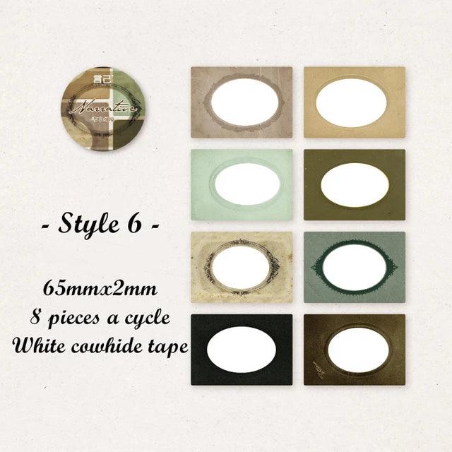 Memo Classic Border Label Pet Tapes - Journal Carnival