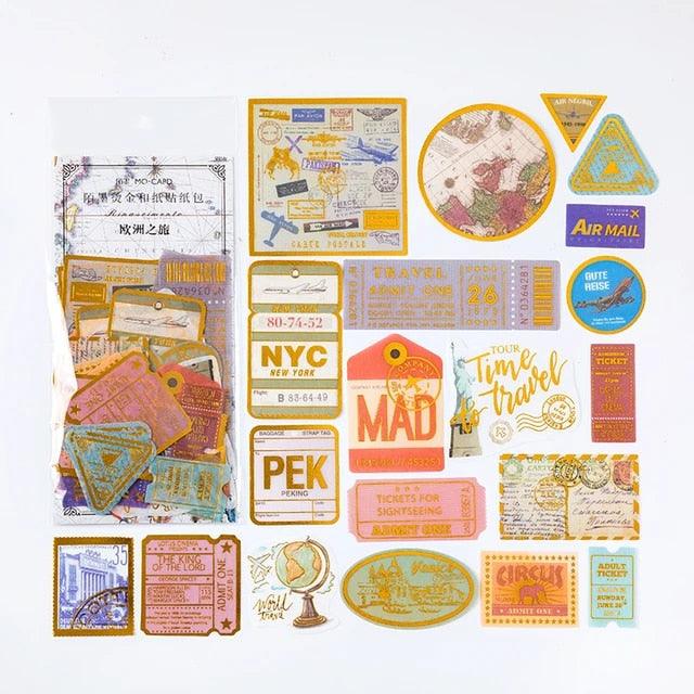 Gold Foil Decoration Scrapbook Sticker