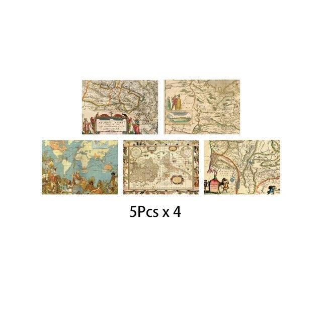 Retro Map Sulfuric Acid Paper - Journal Carnival