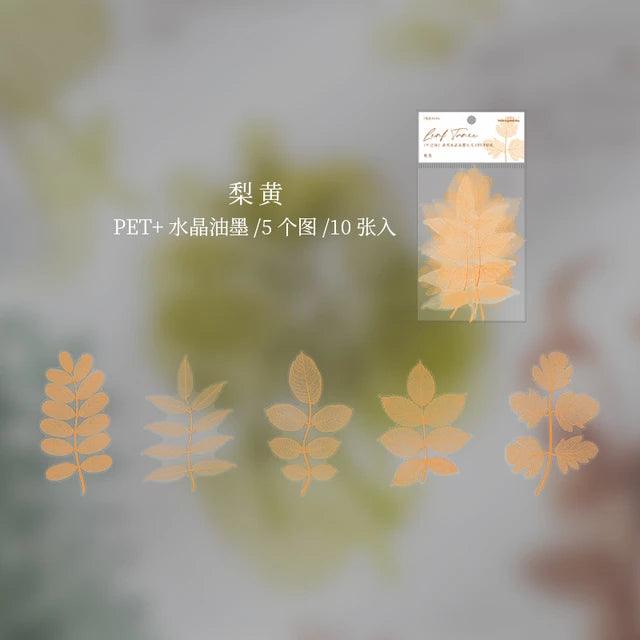 Vein of leaves Series Pet Stickers - Journal Carnival