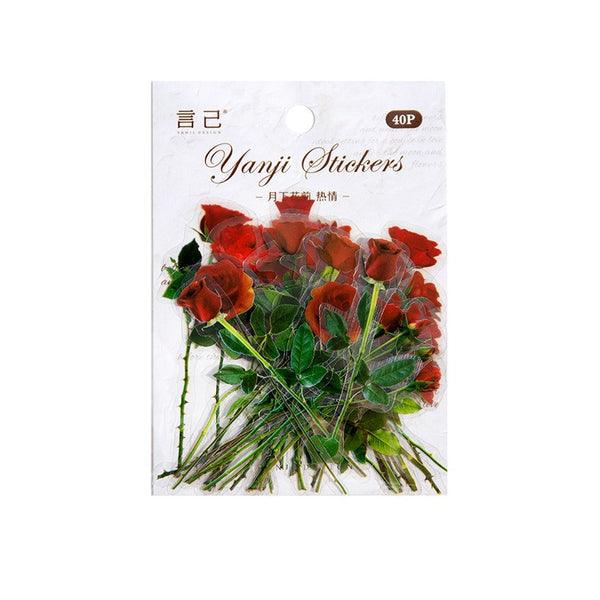 Decorative Flower Stickers - Journal Carnival