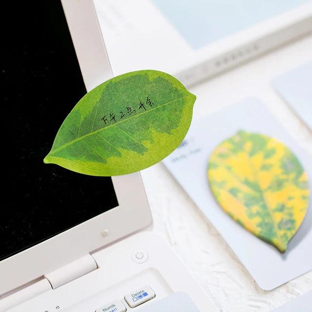 Leaf Shape Sticky Notes - Journal Carnival