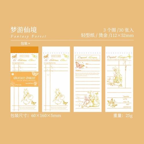 Fantasy Forest partly gold foil memo pad - Journal Carnival