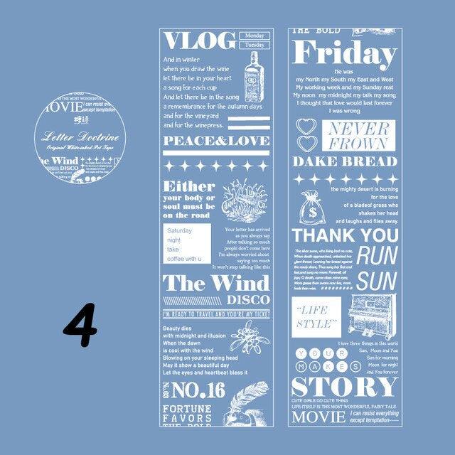 White Fog Floating Series Pet Tape - Journal Carnival