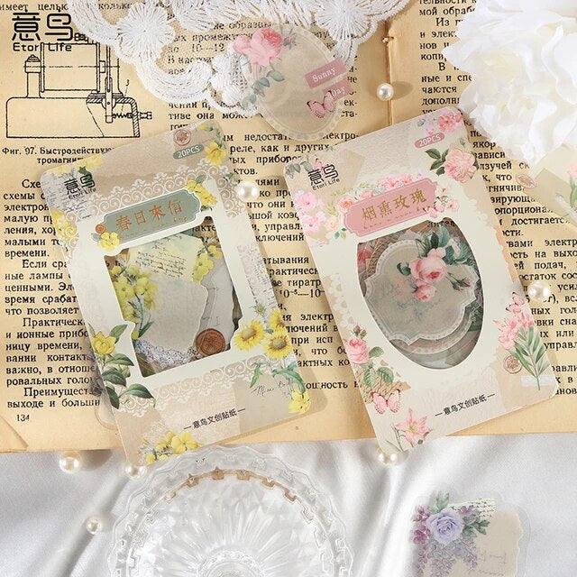 Vintage Butterfly Letter Stickers - Journal Carnival