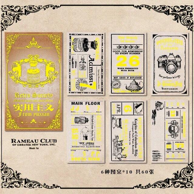 Retro society bronzed Paper Book - Journal Carnival