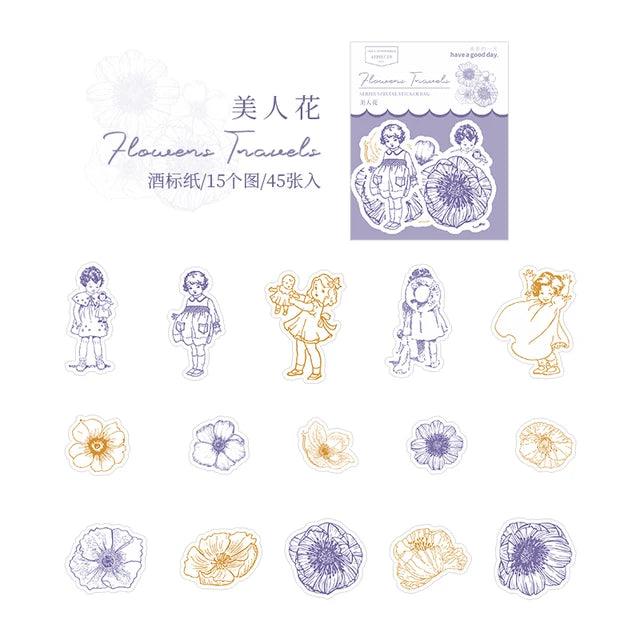 Flower Travel Series Sticker - Journal Carnival