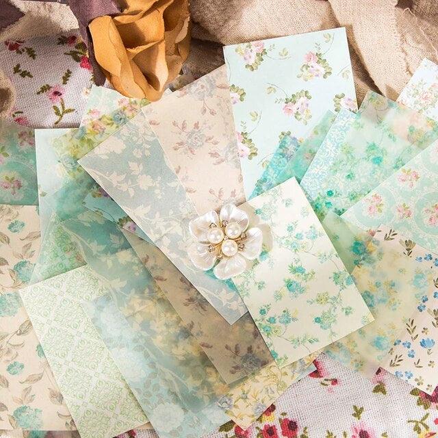 Vintage Garden Letter Series Material Paper - Journal Carnival