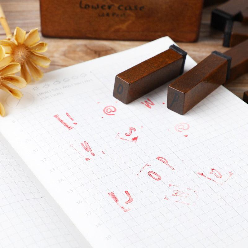 Vintage Wooden Rubber Stamp Set - Journal Carnival