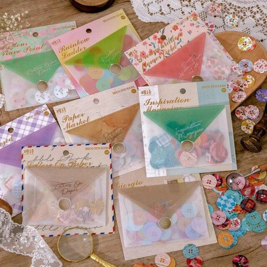 Button style Journal Stickers