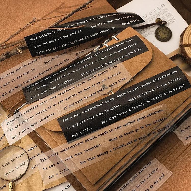 Retro Poetry and World Series Text Stickers - Journal Carnival