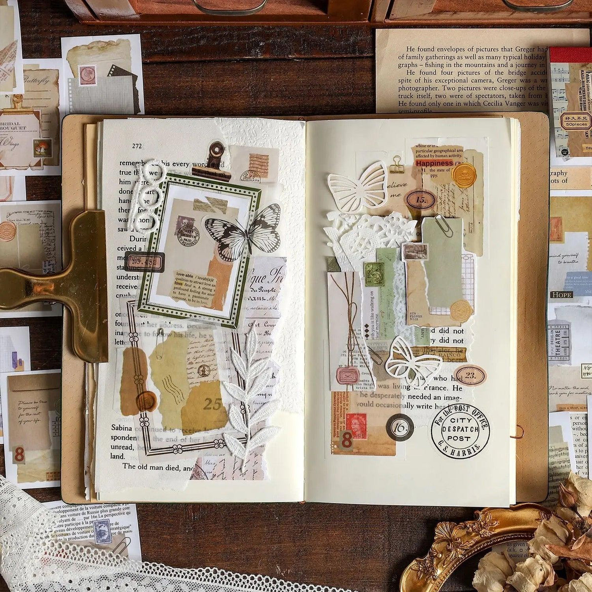 Sticker Design Srabook Vintage Scrapbook Sticker Book