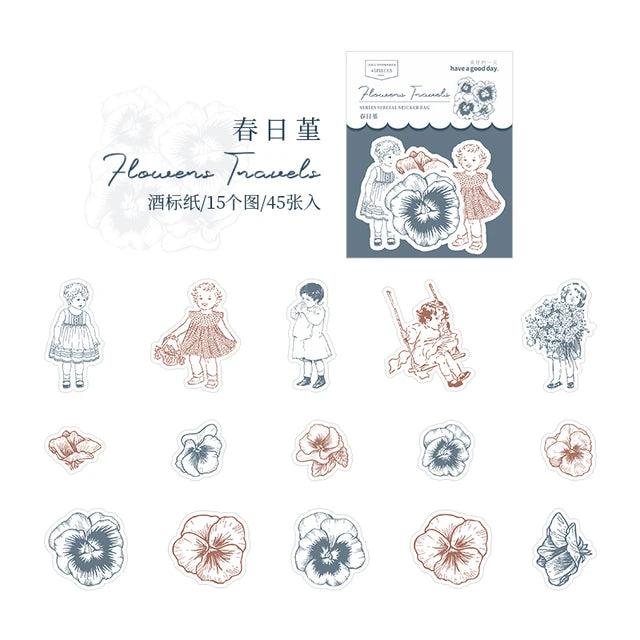 Flower Travel Series Sticker - Journal Carnival