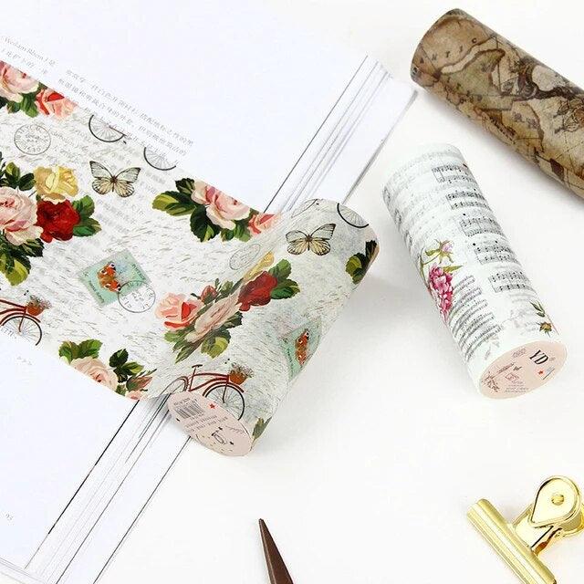 Vintage Postmark Posters Style Washi Tape - Journal Carnival