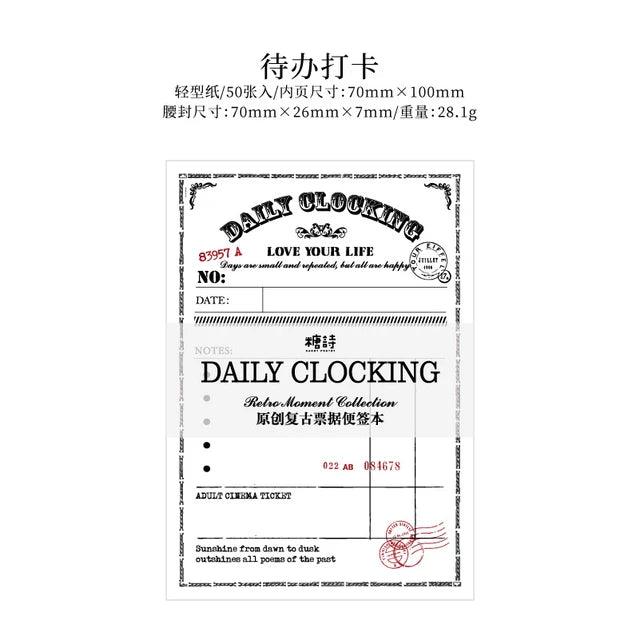 Retro Moment Collection Series Memo Pad - Journal Carnival