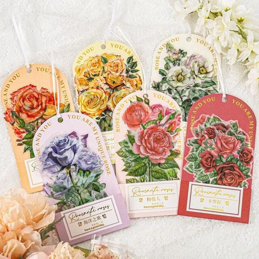 Romantic Rose Series Flower Sticker