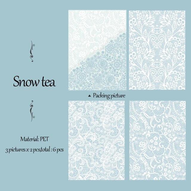 Lace Flowers Pet Sticker - Journal Carnival