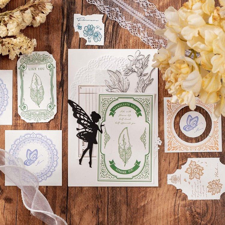 Light Gray Garden wall series lace Memo Pad