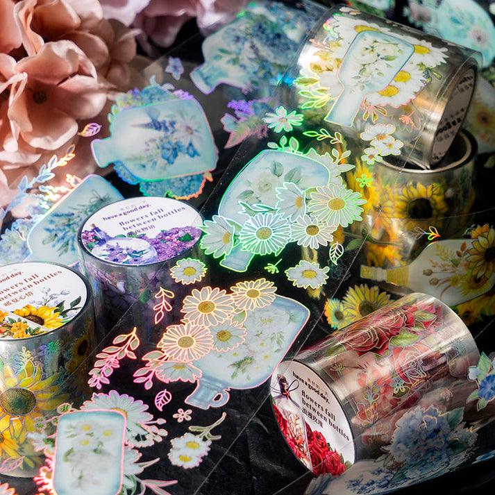 Flower fall between bottles series pet tape loop - Journal Carnival