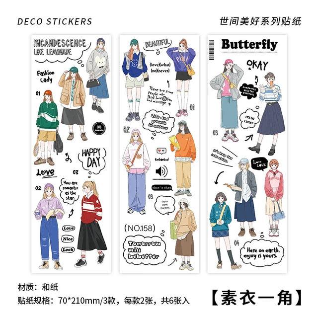 Fashion Girls Series Washi Stickers