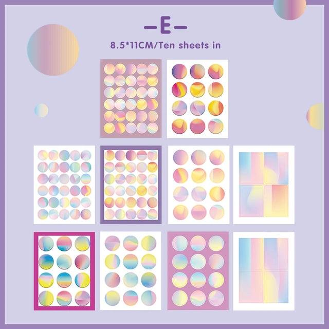 Pocket Type Sticker Multi-color Dot Pocket Sticker Sheets