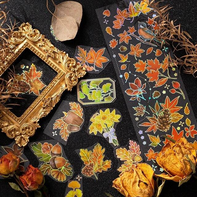 Leaf melody series Gold foil stickers - Journal Carnival