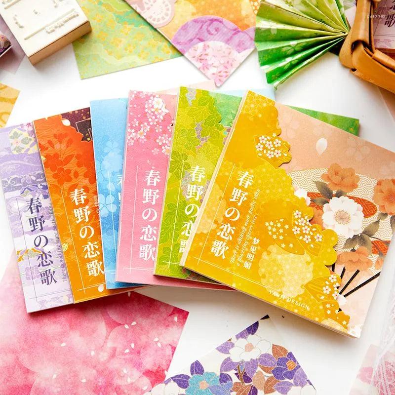 Japanese Flowers Series Scrapbook Paper - Journal Carnival