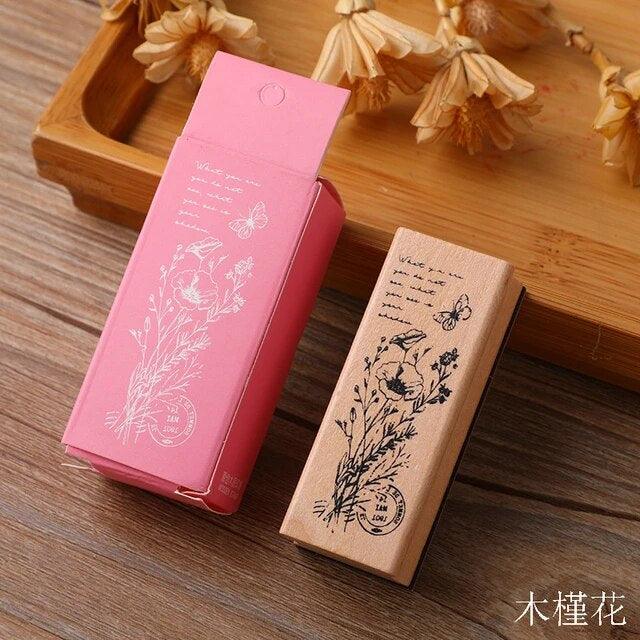 Wooden Rubber Stamps - Journal Carnival