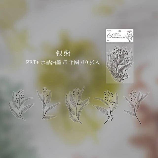 Vein of leaves Series Pet Stickers - Journal Carnival