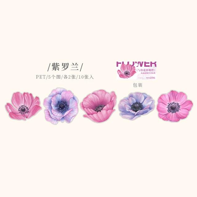 Pet Flower Stickers - Journal Carnival