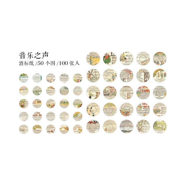 Time Button Vintage Stickers - Journal Carnival