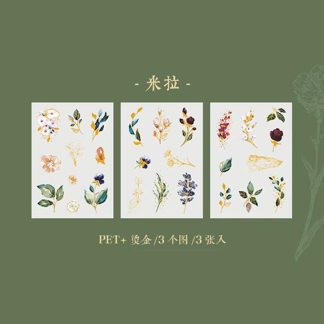 Golden Flower Language Series Pet Sticker - Journal Carnival