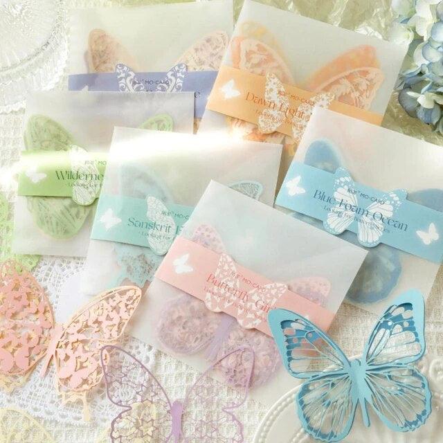 Hollow Lace Butterfly Decorative Papers - Journal Carnival
