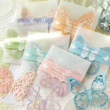 Hollow Lace Butterfly Decorative Papers - Journal Carnival